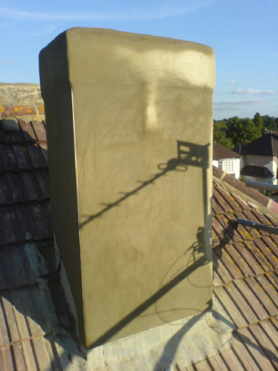 K.W.S. chimney stack repair bell bead corner bead new render